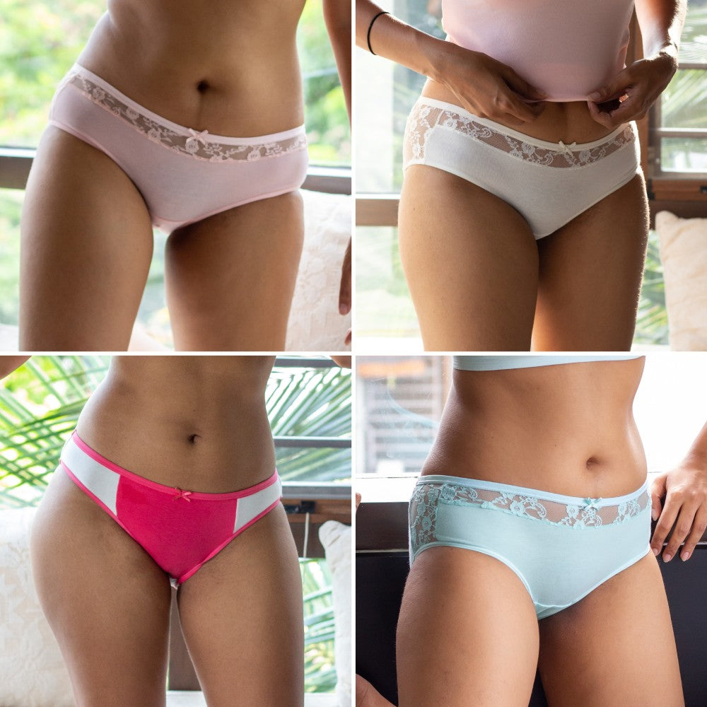Pastel Pop Panty Combo (Pack of 4) – Qiwion