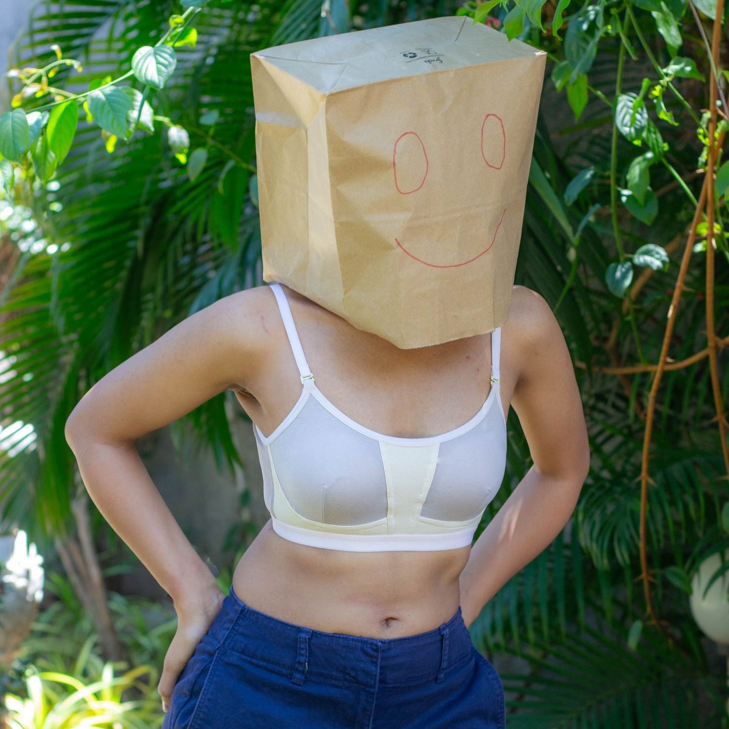 One & Done - youth bra in oat cloud