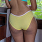 Naughty & Nice Bra Panty Set (Yellow - Sea Green)