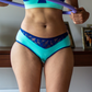 Binge In Style Cheekster Panty (Green - Navy Blue)